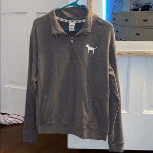 Pink half zip pullover